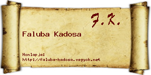 Faluba Kadosa névjegykártya